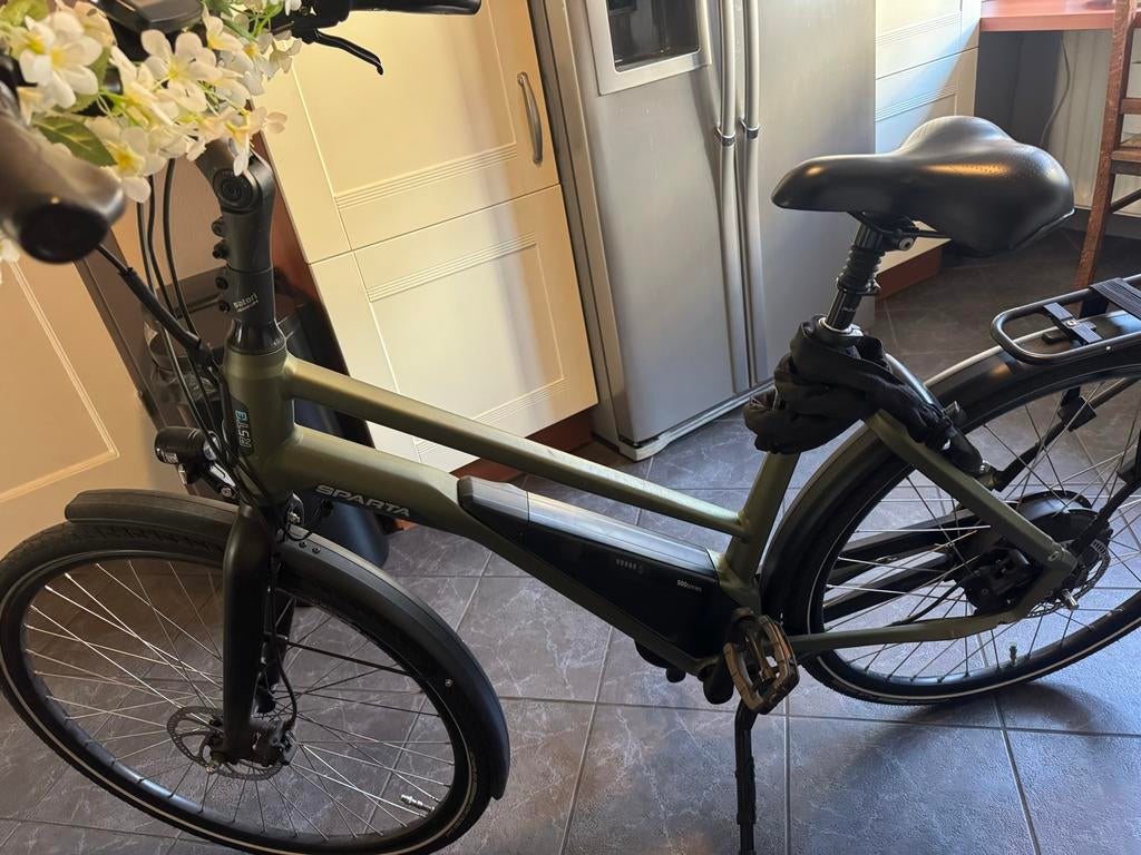 Sparta Olijfgroene Hippe Sportieve Elektrische Damesfiets, 51 tot 55 cm, Ophalen, Gebruikt, Sparta