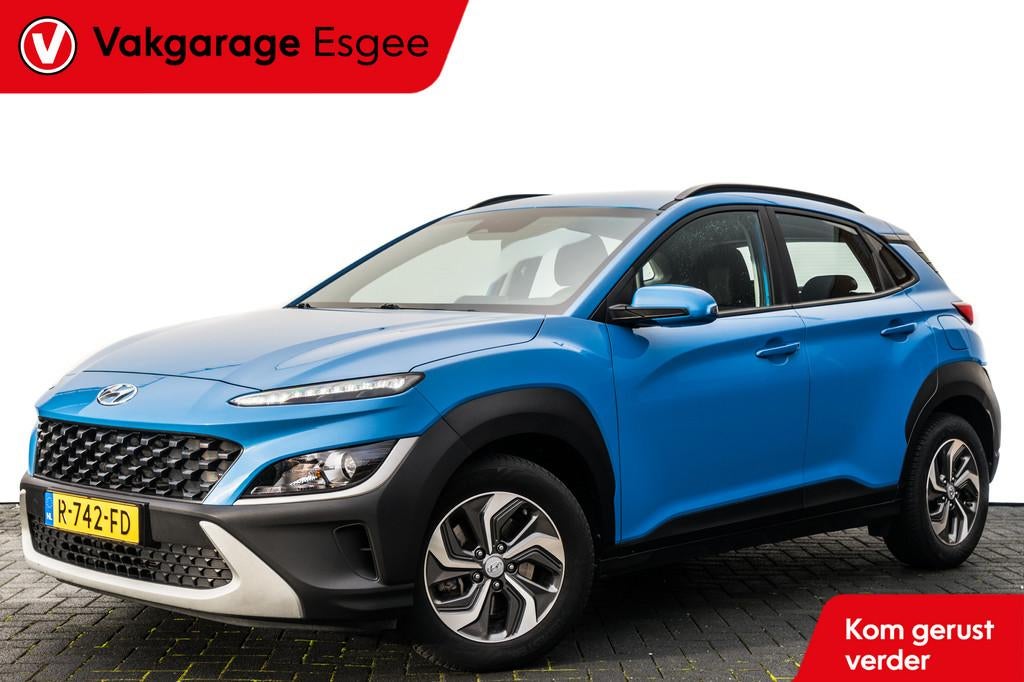 Hyundai KONA 1.6 GDI HEV Comfort | Automaat | Clima | Hybrid, Stof, Gebruikt, Met garantie (alle), Blauw