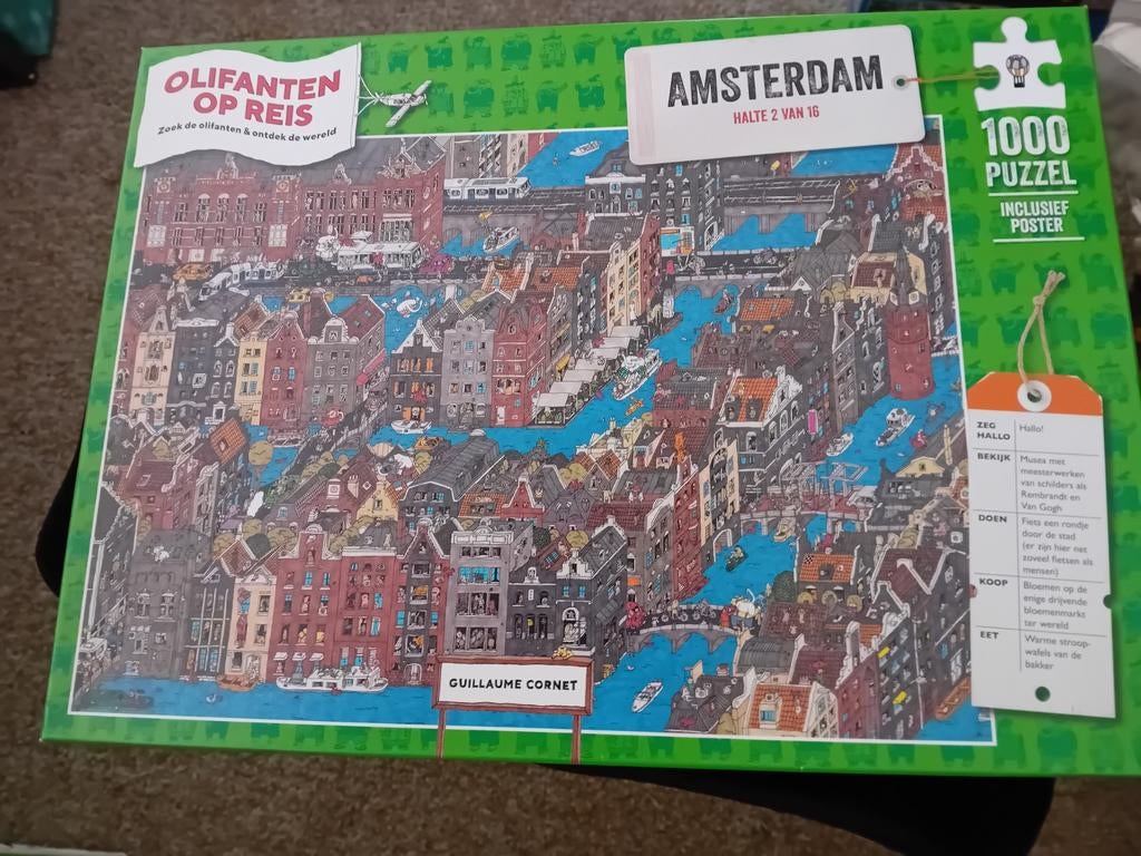 5x puzzel van 1000stukjes Compleet, Ophalen of Verzenden, 500 t/m 1500 stukjes, Zo goed als nieuw