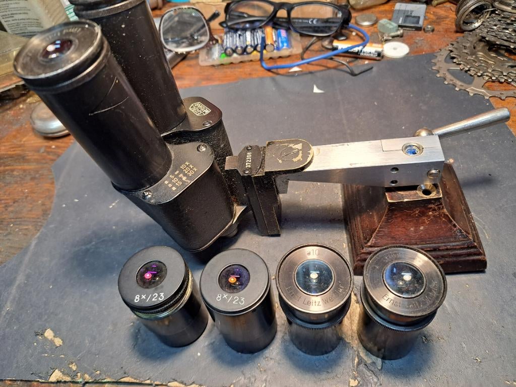 Ernst Leitz Wetzlar STEREO microscoop, Ophalen of Verzenden, Gebruikt, Minder dan 400x