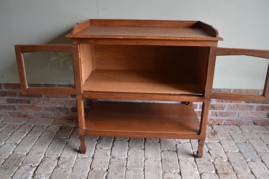 Prachtig antiek eiken houten Ar Deco theekastje, theemeubel., Antiek en Kunst, Antiek | Meubels | Kasten, Verzenden