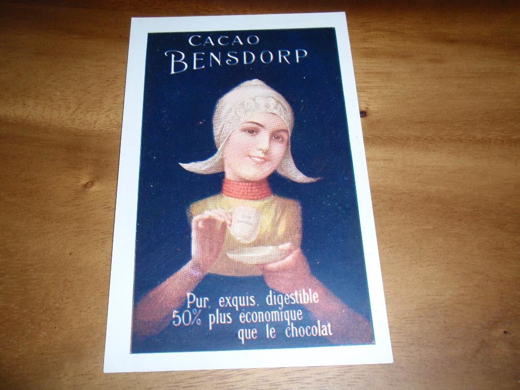 Cacao Bensdorp Franse Reclamekaart Reclame Frankrijk Orleans, Verzamelen, Verzenden, Voor 1920, Ongelopen, Overige thema's