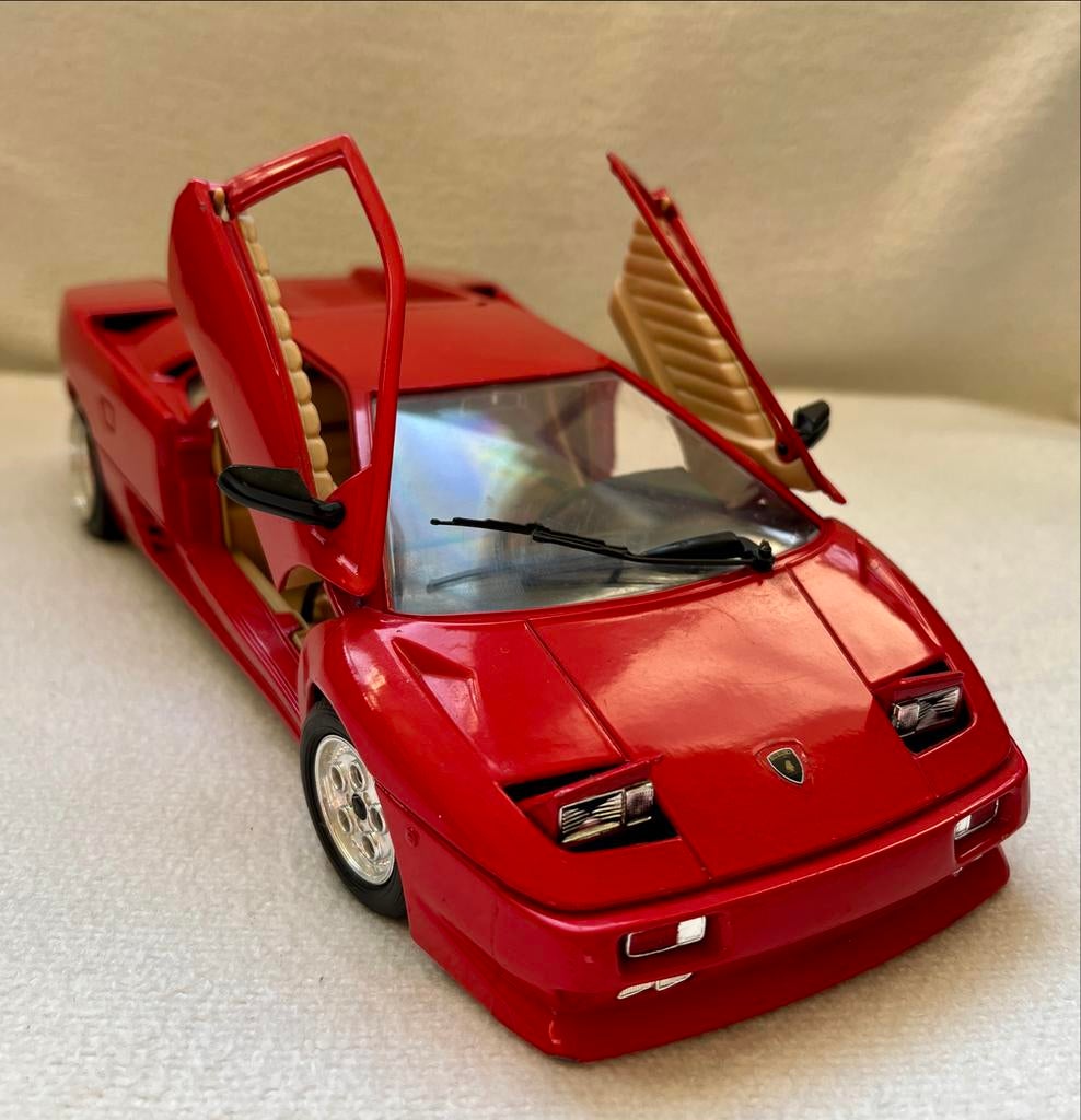 Schaalmodel Lamborghini Diablo Red Polistil/Tonka 1:18, Ophalen of Verzenden, Zo goed als nieuw, Auto, Overige merken