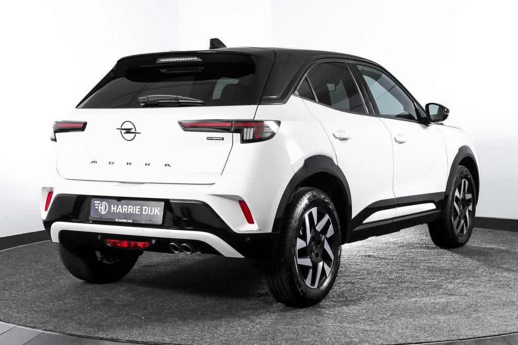 Opel Mokka 1.2 Turbo Hybrid 145 PK GS - Automaat | Dig. Cock, Auto's, Stof, Gebruikt, 1199 cc, Wit