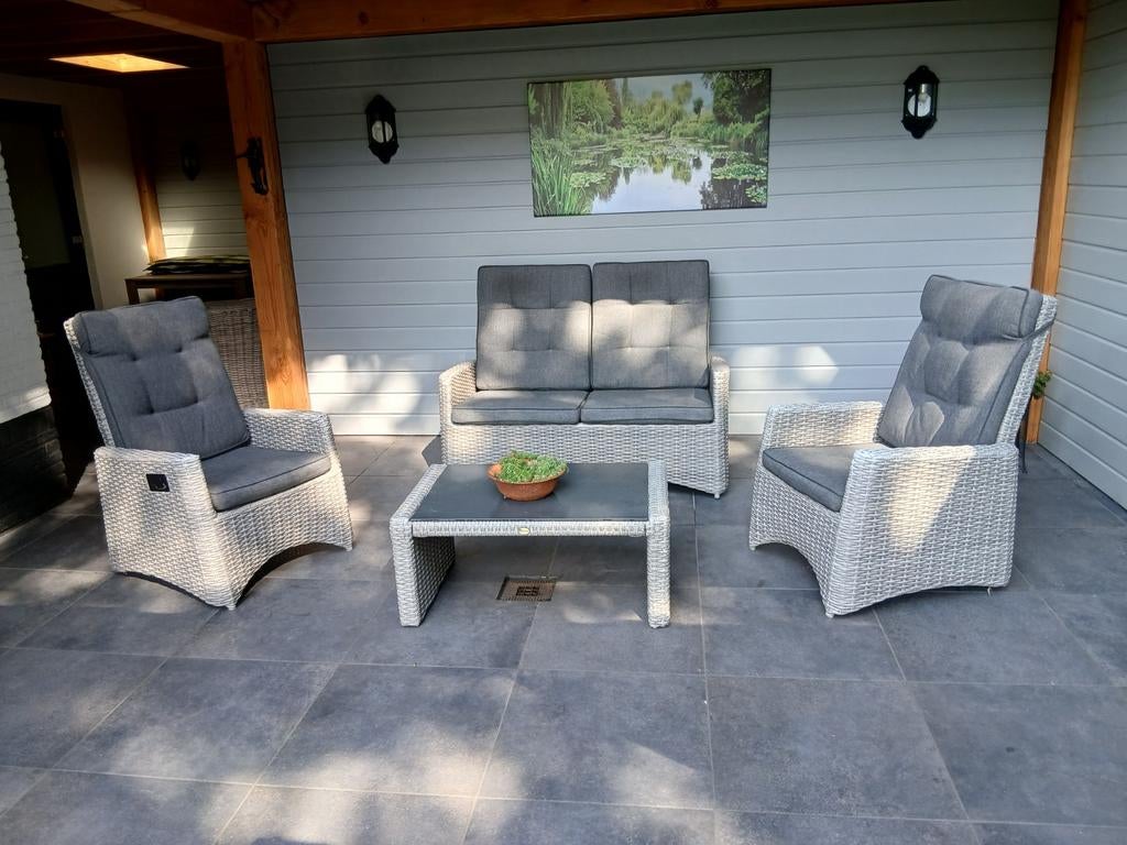 Luxe Wicker Loungeset met 2 Fauteuils en Bank, Ophalen of Verzenden