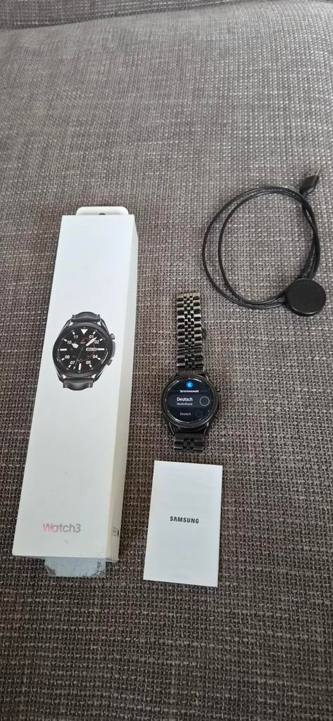 Samsung Watch 3 45mm, Sieraden, Tassen en Uiterlijk, Smartwatches, Ophalen of Verzenden, Zo goed als nieuw, Zwart, Android