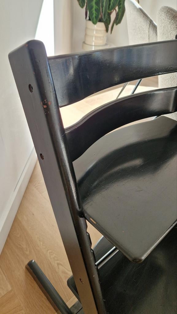 Zwarte en witte Stokke stoel / stoelen, Kinderen en Baby's, Gebruikt, Aanschuifbaar, Meegroeistoel, Ophalen of Verzenden