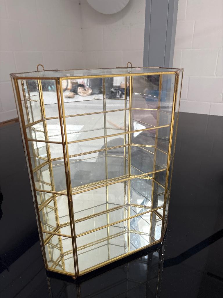 Messing vitrinekastje, Huis en Inrichting, Kasten | Vitrinekasten, Ophalen, Minder dan 50 cm, Minder dan 25 cm, Minder dan 100 cm
