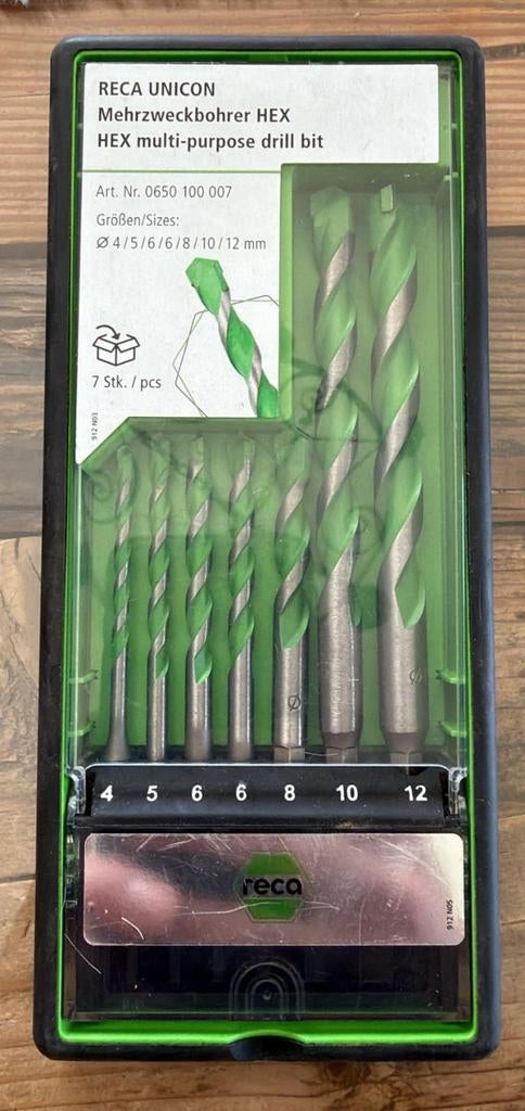 RECA UNICON HEX Multipurpose Boorset - 7-delig, Ophalen of Verzenden, Nieuw, Overige typen