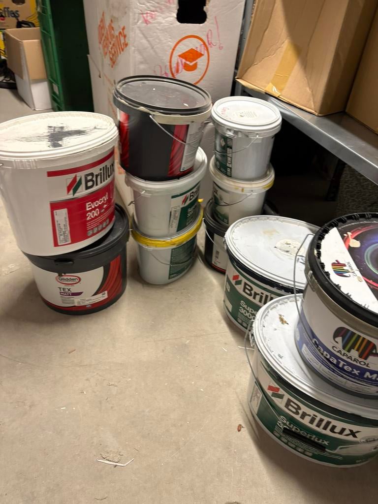 Partij verf gratis ophalen, Doe-het-zelf en Verbouw, Verf, Beits en Lak, Ophalen of Verzenden