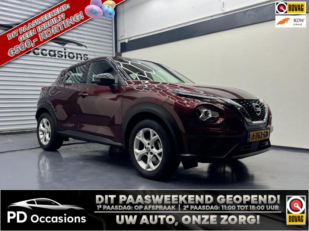 Nissan Juke 1.0 DIG-T Acenta - Camera - Stoelverw. - Cruise, Voorwielaandrijving, Stof, Origineel Nederlands, Handgeschakeld