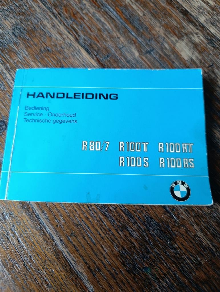 BMW Handleiding R80/7 R100T R100RT R100S R100RS R80 R100, Ophalen of Verzenden