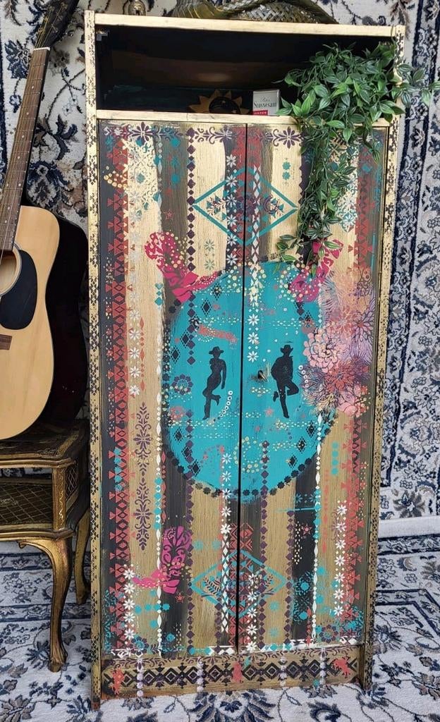 Boho/Artpiece/Kast/Eclectisch/Pop art/Kledingkast, Ophalen of Verzenden