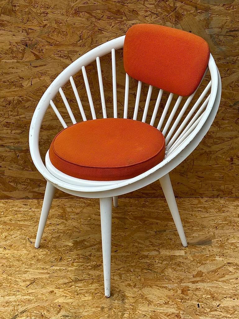 Design Circle Chair van Yngve Ekström voor Swedese, Gebruikt, Wit, Ophalen of Verzenden, Eén