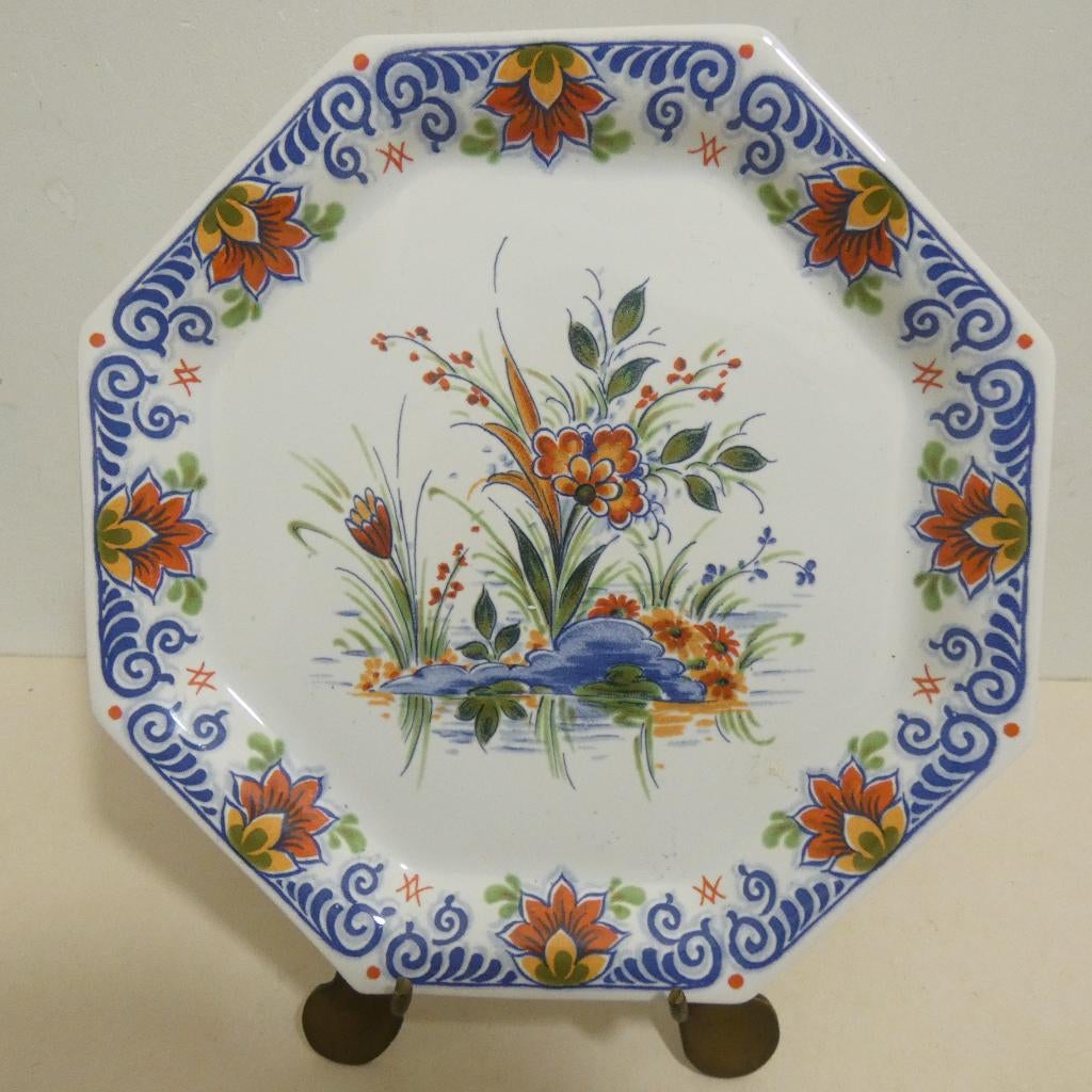 Zenith - polychroom 8 kantig wandbordje [695], Ophalen