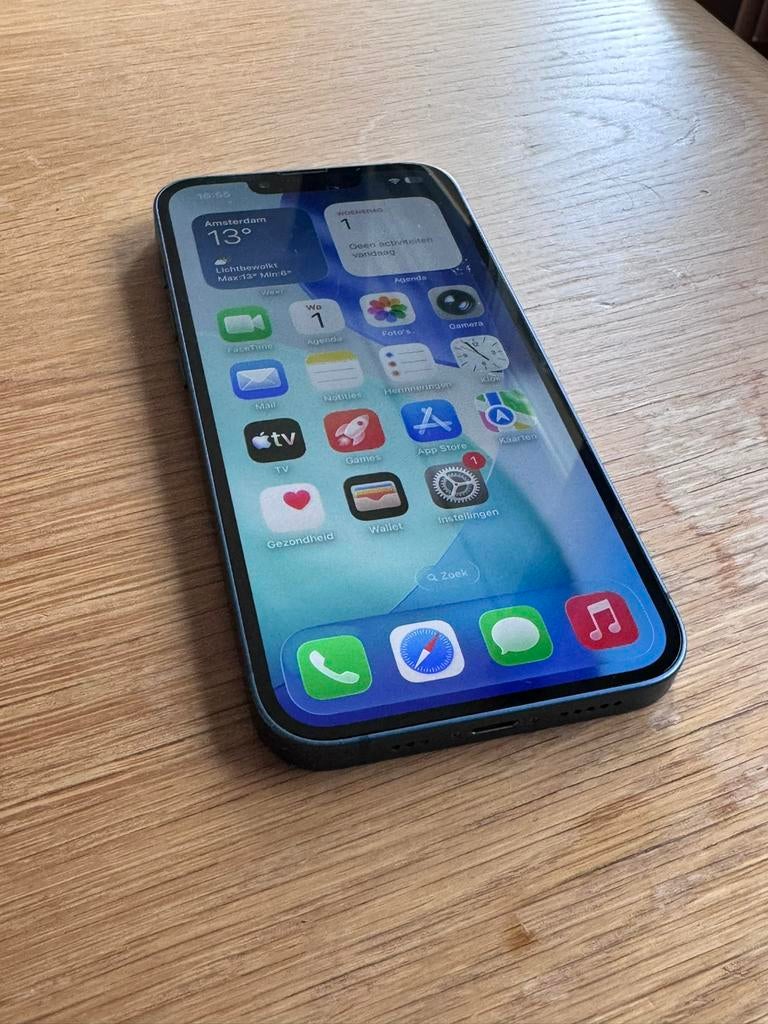 iPhone 13 Blauw 128GB | Batterij 87% | Nette staat, Ophalen of Verzenden, Zo goed als nieuw, Apple inc, Apple iPhone