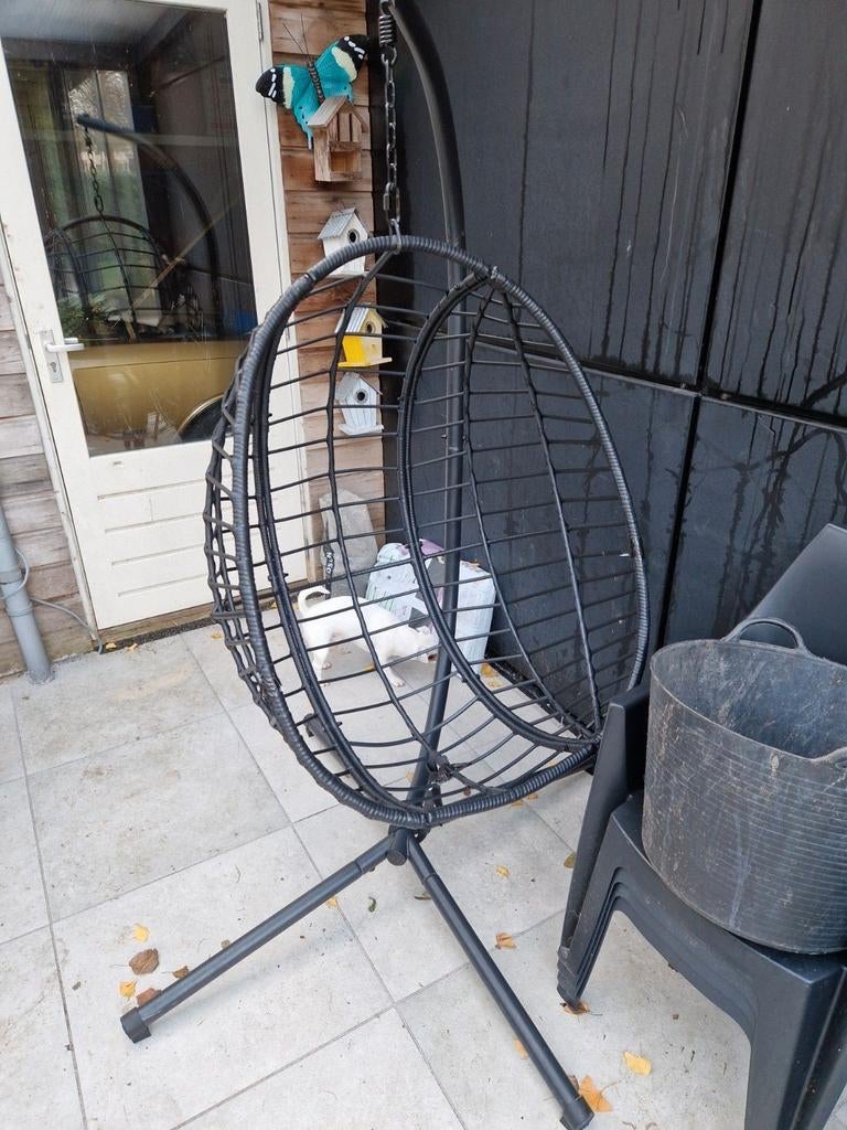 JYSK HANGSTOEL zwart nieuw met kussens, Ophalen of Verzenden, Nieuw