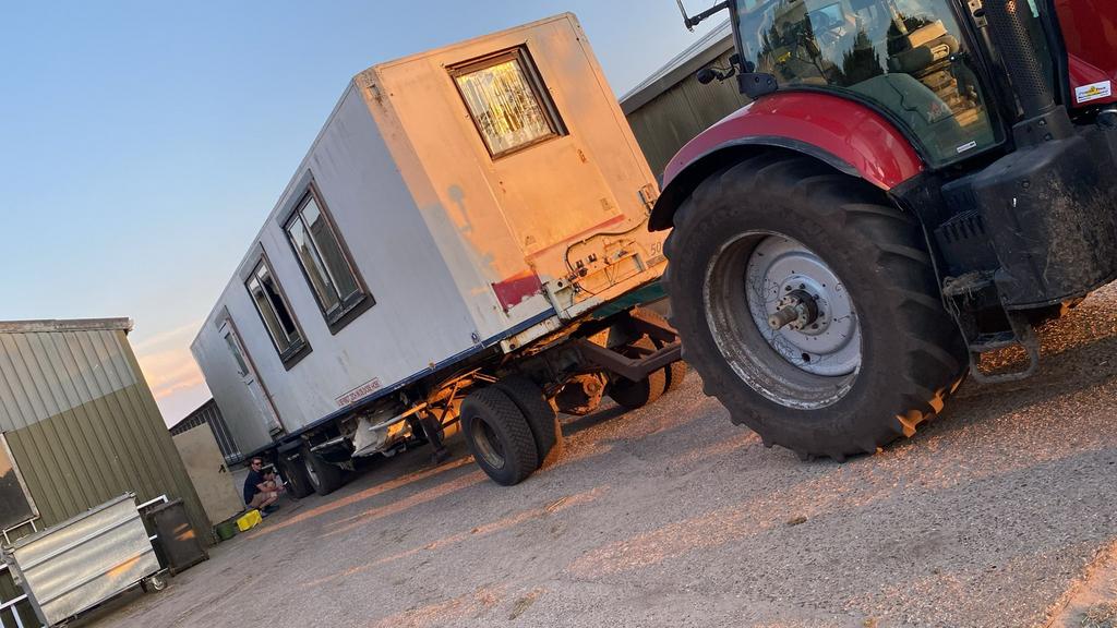 Vrachtwagen trailer oplegger keet opslag ruimte unit, Ophalen, Gebruikt, Overige merken