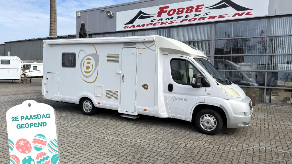 Queensbed met slechts 97dkm De Bavaria T73 Uit 2011|130PK, Ringverwarming, Fiat, Airbags, Bedrijf