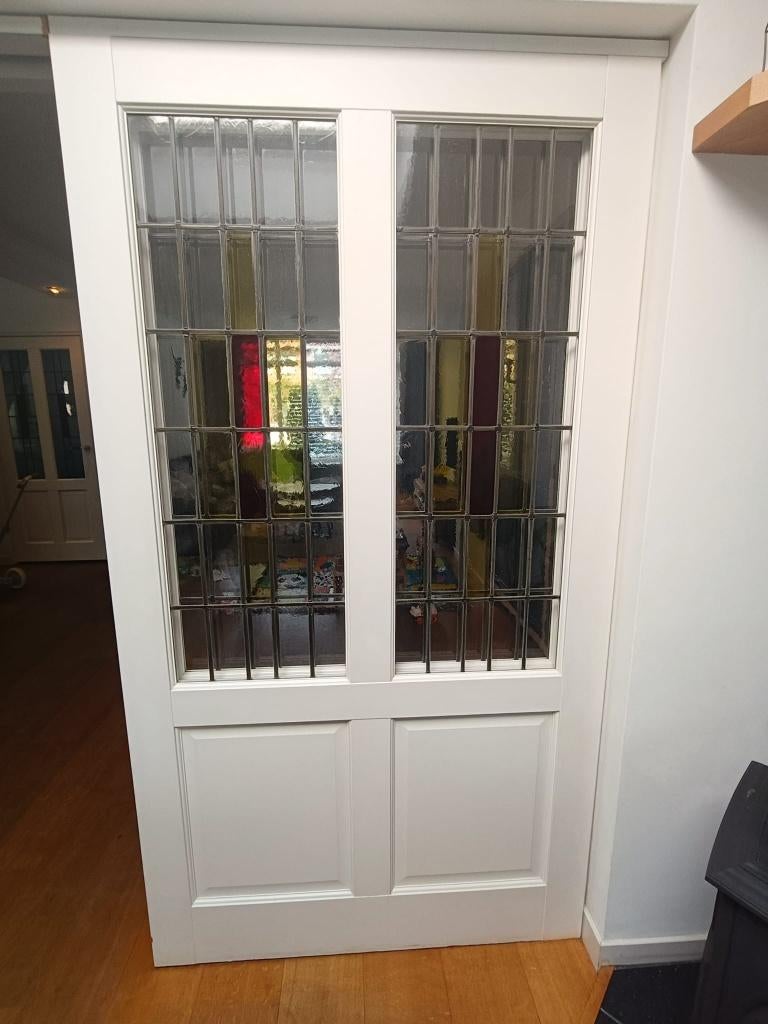 Deuren glas in lood, Ophalen of Verzenden, Glas, Binnendeur, 200 tot 215 cm