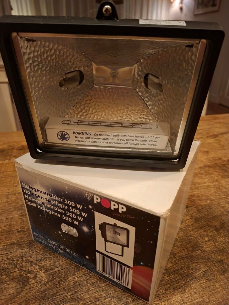 Halogeenstraler 500W nieuw in doos, Ophalen of Verzenden, Nieuw, 500 watt of meer, Lamp