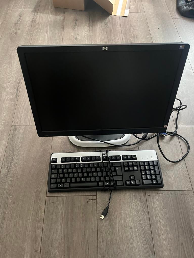 HP LE2002x monitor met toetsenbord, Ophalen of Verzenden, Gebruikt, VGA