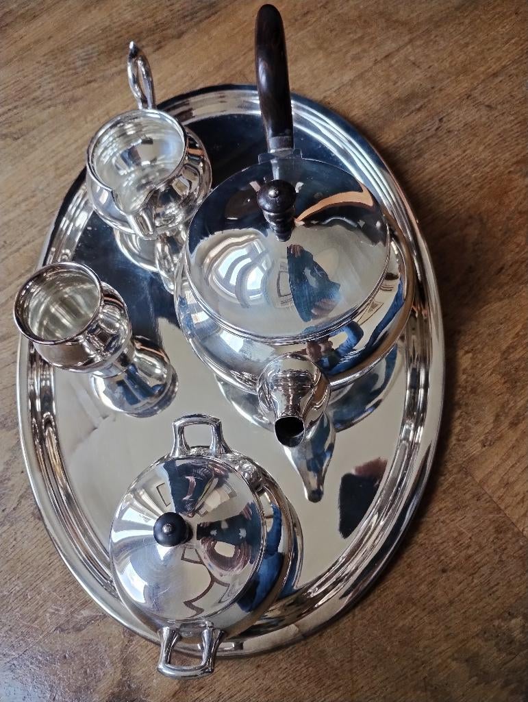 Theeservies verzilverd. Keltum., Overige materialen, Overige typen, Ophalen of Verzenden, Zo goed als nieuw