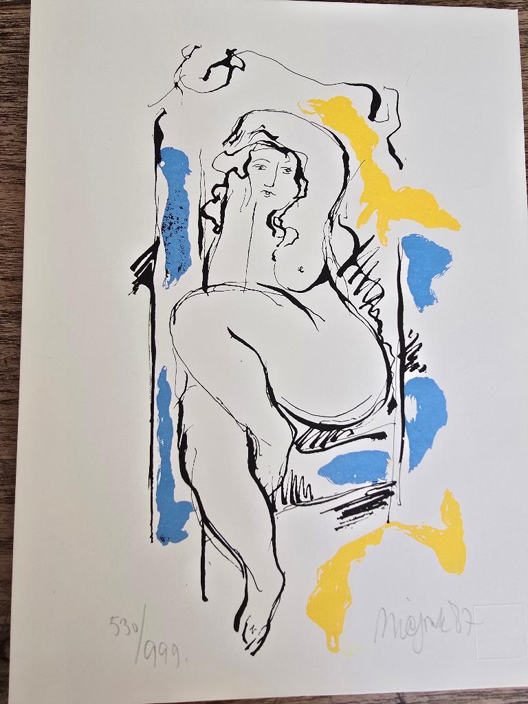 Kunstwerk kunst Nic Jonk zeefdruk Élegance nr. 530 / 999, Ophalen