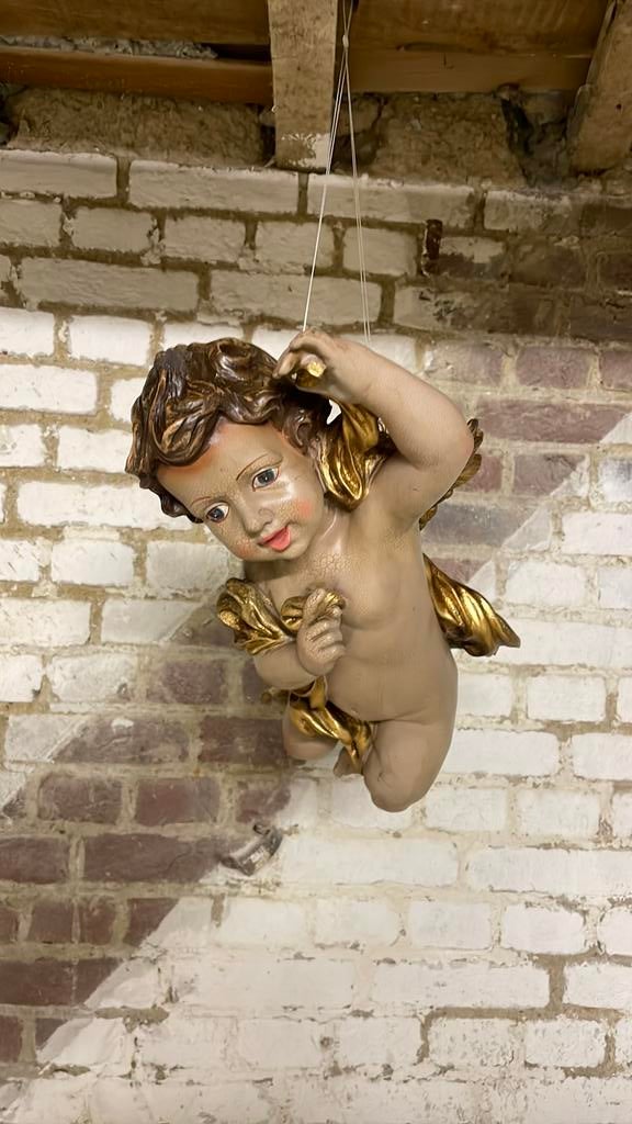 Prachtig mooie brocante grote engel, Ophalen of Verzenden