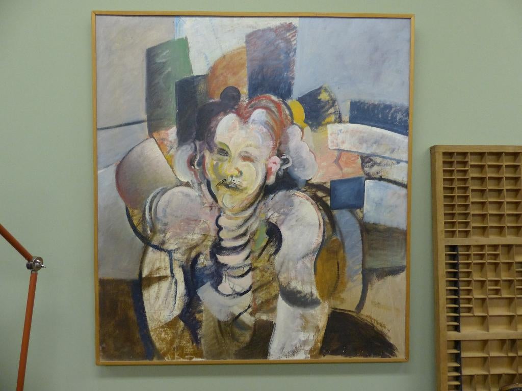 Olieverf schilderij van Martin Sjardijn 91,5 x 101,5 cm 1977, Ophalen