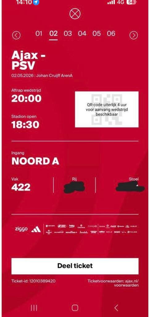 Ajax psv kaarten, Twee personen, Februari