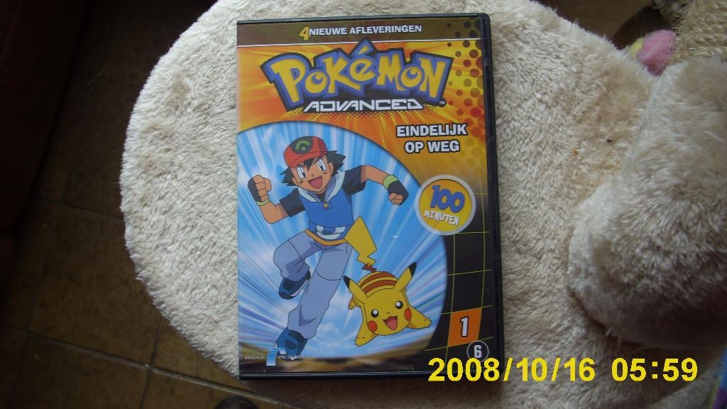 5  verschillende  dvd`s Pokemon advanced, Avontuur, Verzenden, Zo goed als nieuw, Vanaf 6 jaar
