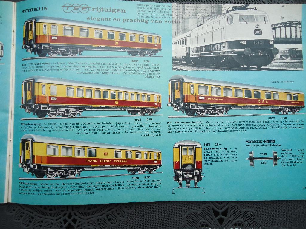 TEE marklin nr 4085, Ophalen, Wisselstroom, Gebruikt, Wagon