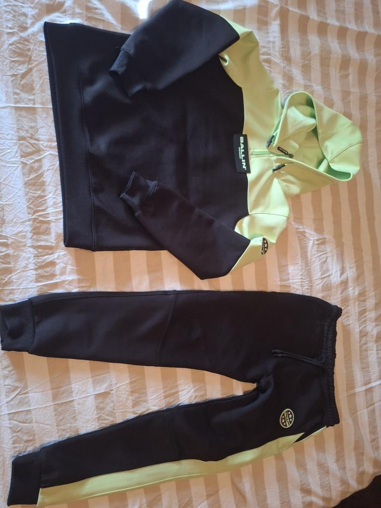 Ballin pak, zwart /groen. Maat 164 zgan, Kinderen en Baby's, Ophalen of Verzenden, Zo goed als nieuw, Jongen, Broek