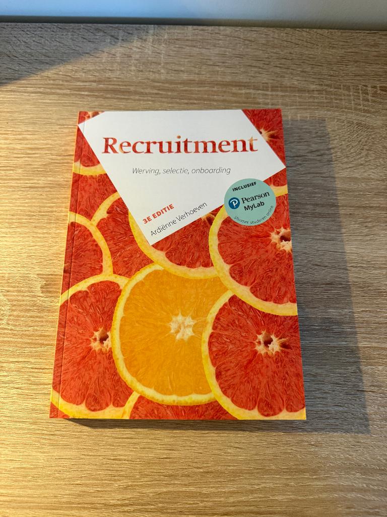Boek Recruitment, Boeken, Beta, Nieuw, Ardiëne Verhoeven, HBO