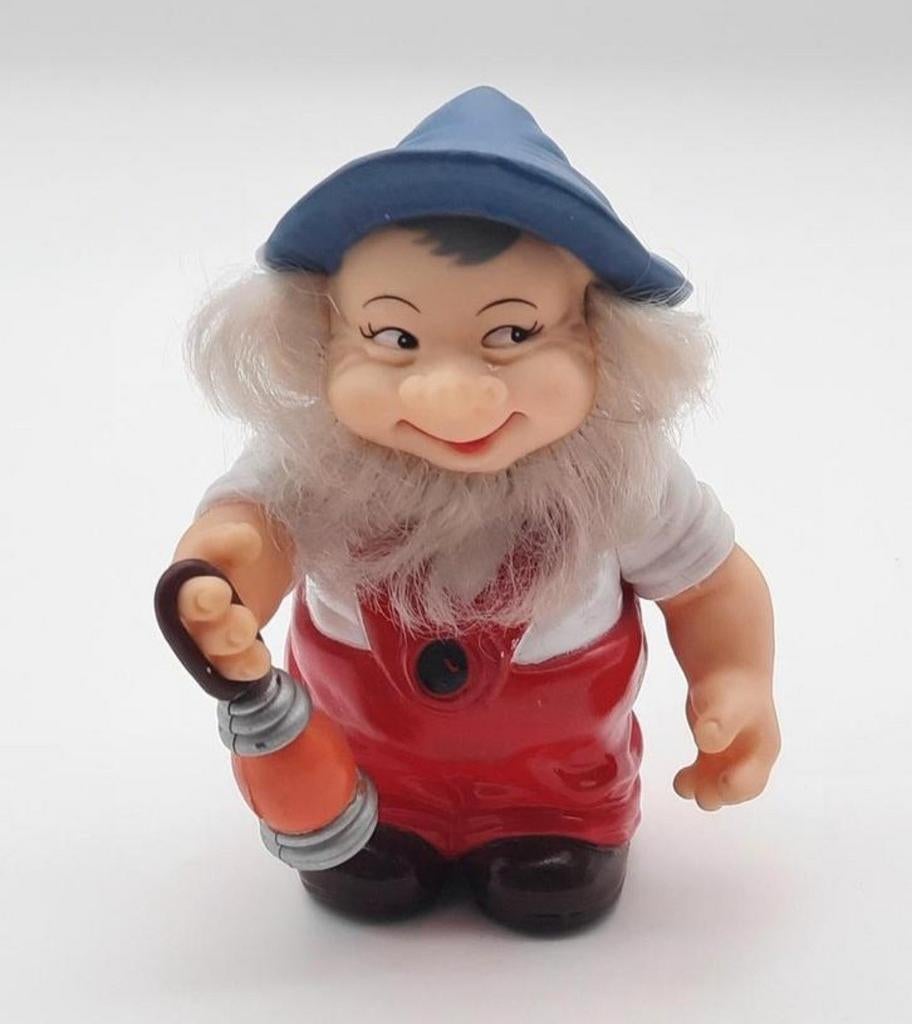 Vintage rubber kabouter met lamp en rode broek Eugene 1993, Verzamelen, Ophalen of Verzenden, Gebruikt