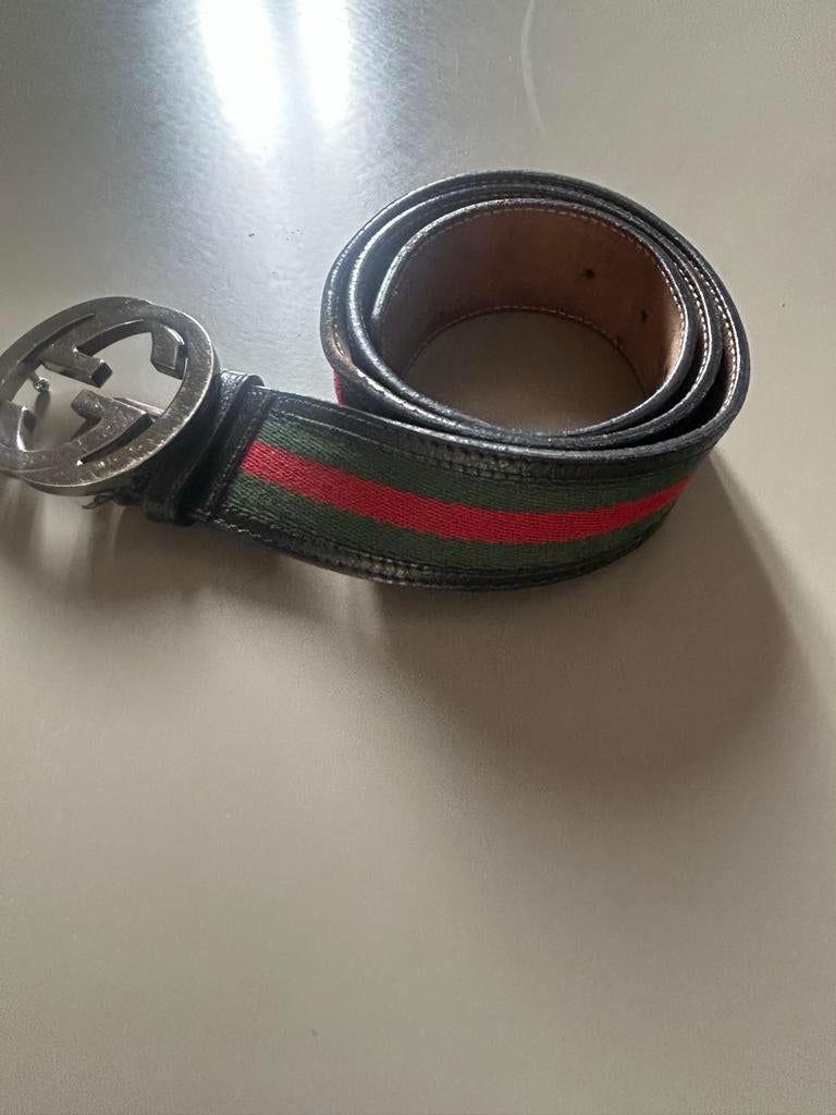 Gucci muts, sjaal en riem., Kleding | Dames, Mutsen, Sjaals en Handschoenen, Ophalen, Zo goed als nieuw, Maat 36 (S), Sjaal