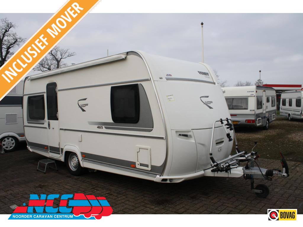 Fendt Saphir 465 SFB, Caravans en Kamperen, Caravans, Overige typen, Tot en met 4, Rondzit, Kachel