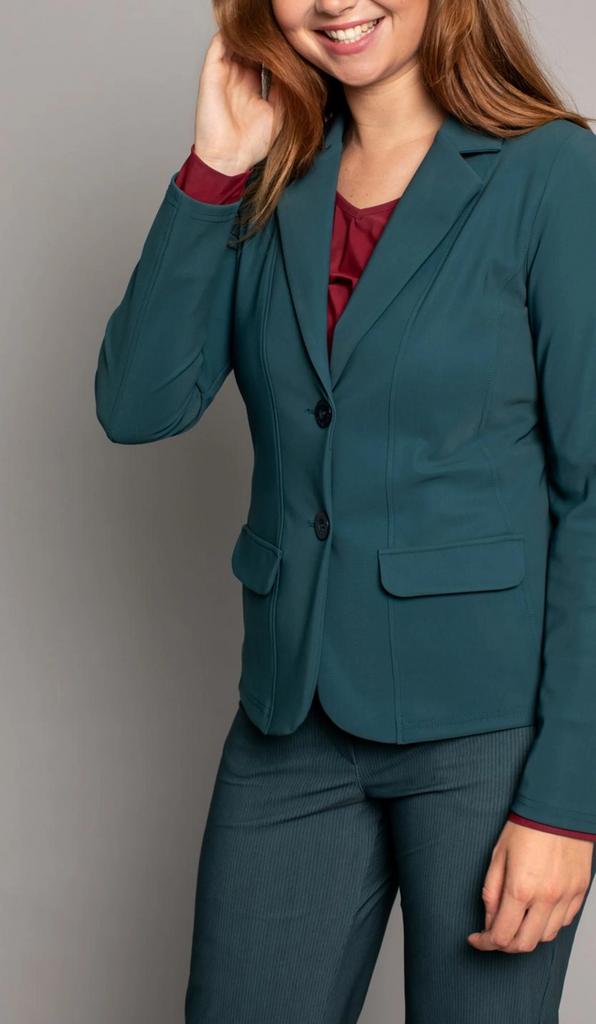 Studio anneloes broght bonded blazer M deep green, Maat 38/40 (M), Ophalen of Verzenden, Zo goed als nieuw, Jasje