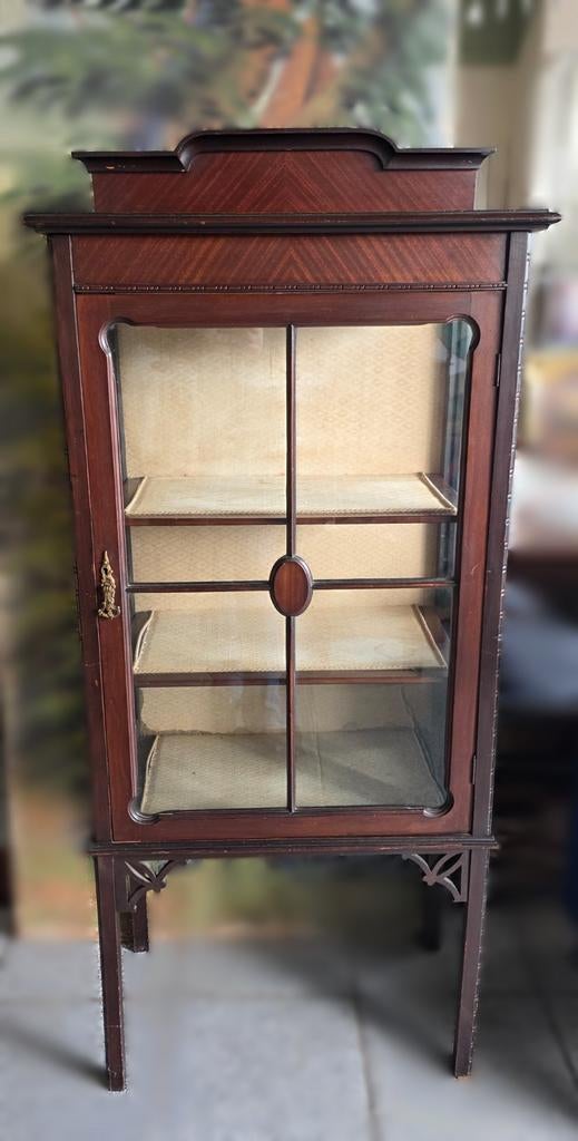 Antiek Engels glaskastje, Antiek en Kunst, Ophalen of Verzenden