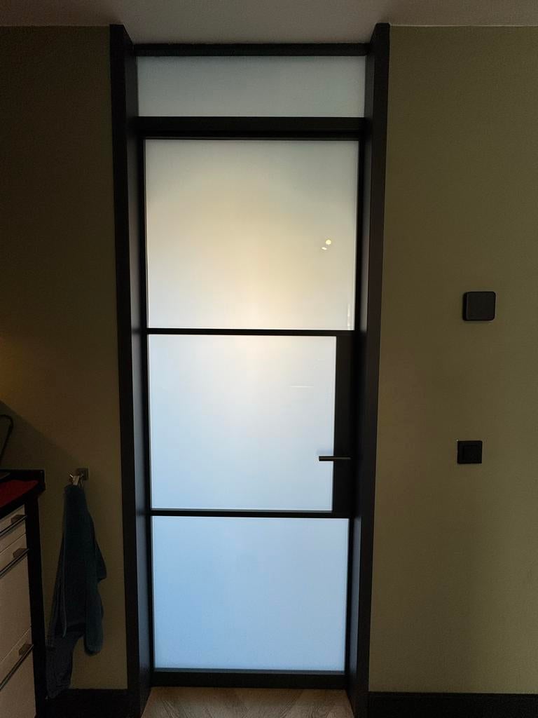 Stijlvolle Gewoon Gers Binnendeur met Glas, Ophalen, 80 tot 100 cm, 215 cm of meer, Binnendeur