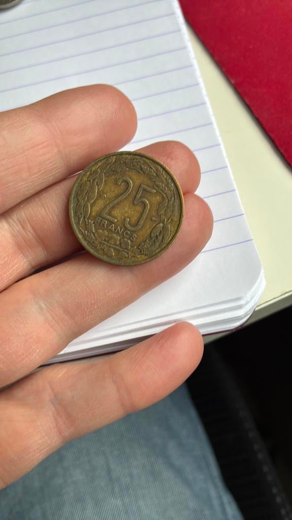 Kameroen 25 francs 1958, Ophalen of Verzenden, Overige landen