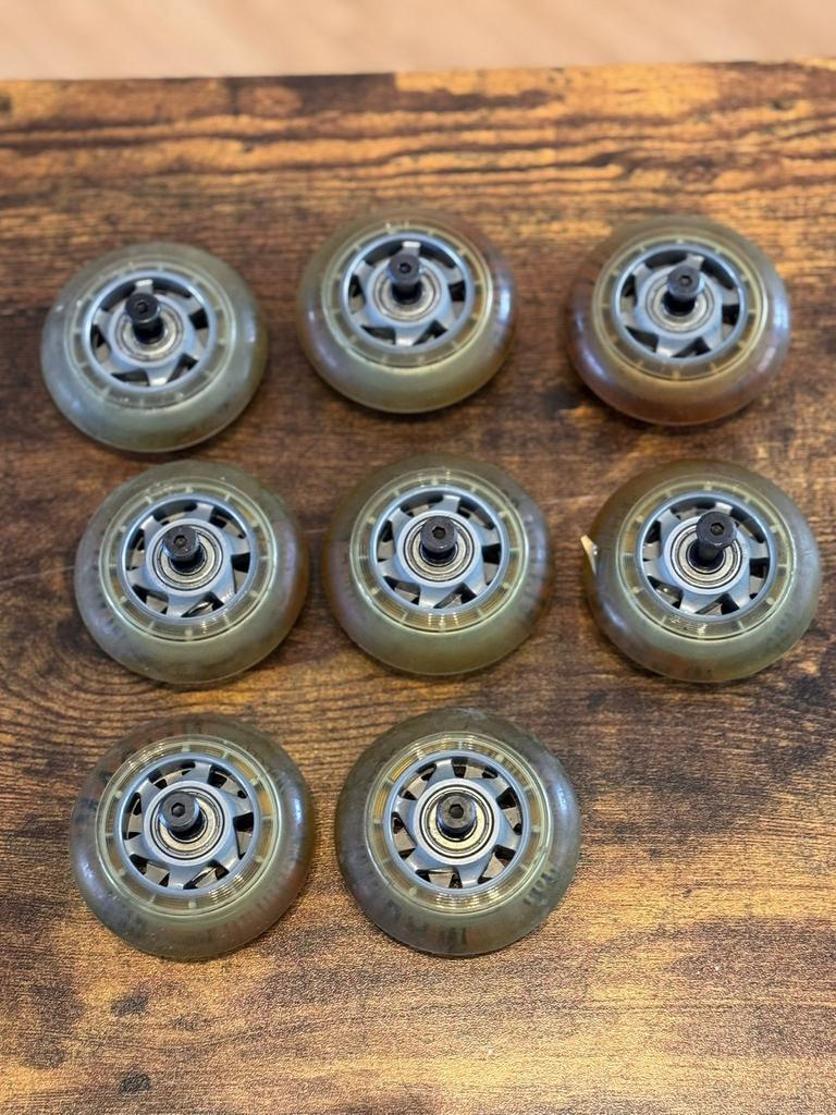 Nijdam Skeeler Wielen - 8 stuks, Sport en Fitness, Skeelers, Ophalen of Verzenden, Gebruikt, Wielen of Lagers, Overige merken