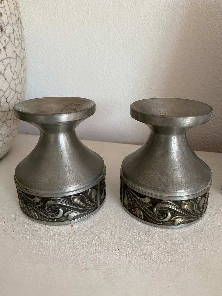 Noorse kandelaars Tin Hagnes Pewter, Ophalen of Verzenden