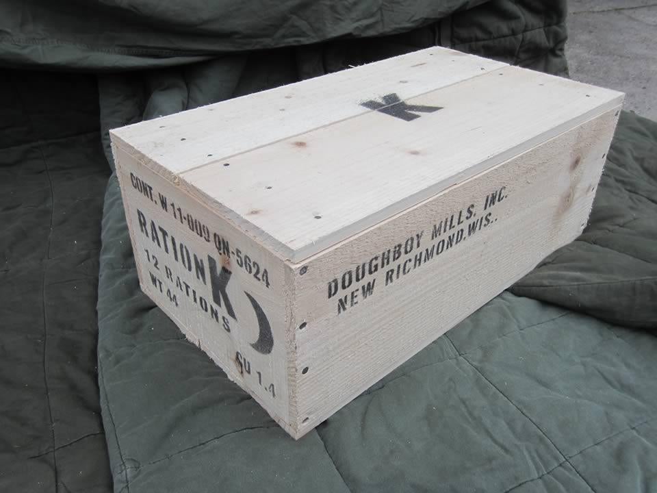 Rantsoen kist K U.S.Army, Verzamelen, Militaria | Algemeen, Ophalen of Verzenden, Landmacht, Amerika, Kist of Geocache