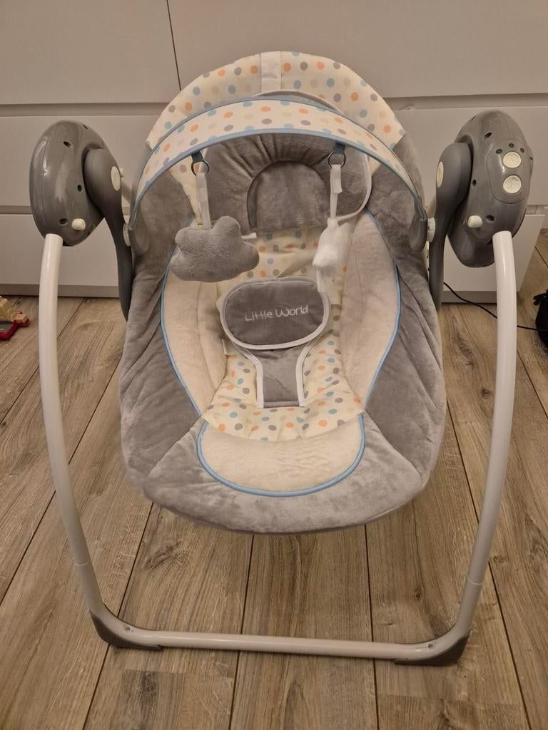 Little World Baby Swing Schommelstoel, Schommelstoel, Verstelbaar, Zo goed als nieuw, Ophalen
