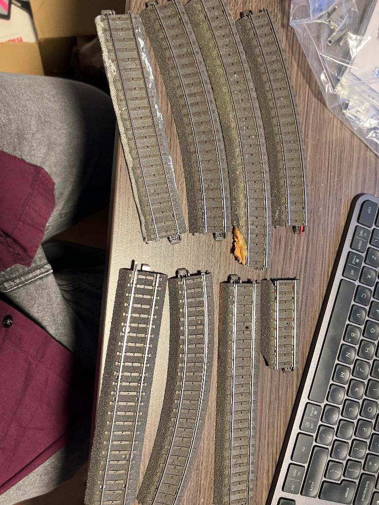 Marklin c rails  restanten, Wisselstroom, Gebruikt, Rails, Ophalen of Verzenden