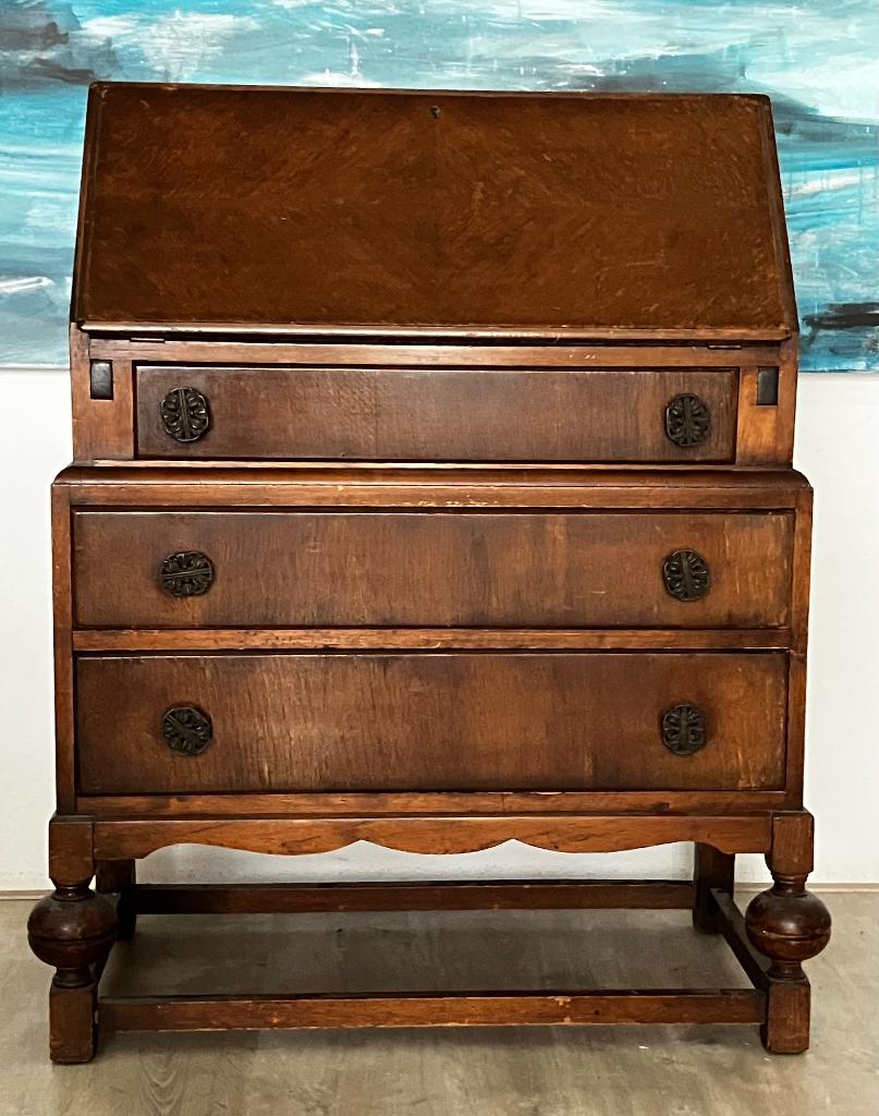 Antiek secretaire bureautje, Huis en Inrichting, Ophalen, Gebruikt, Antiek Engelse stijl