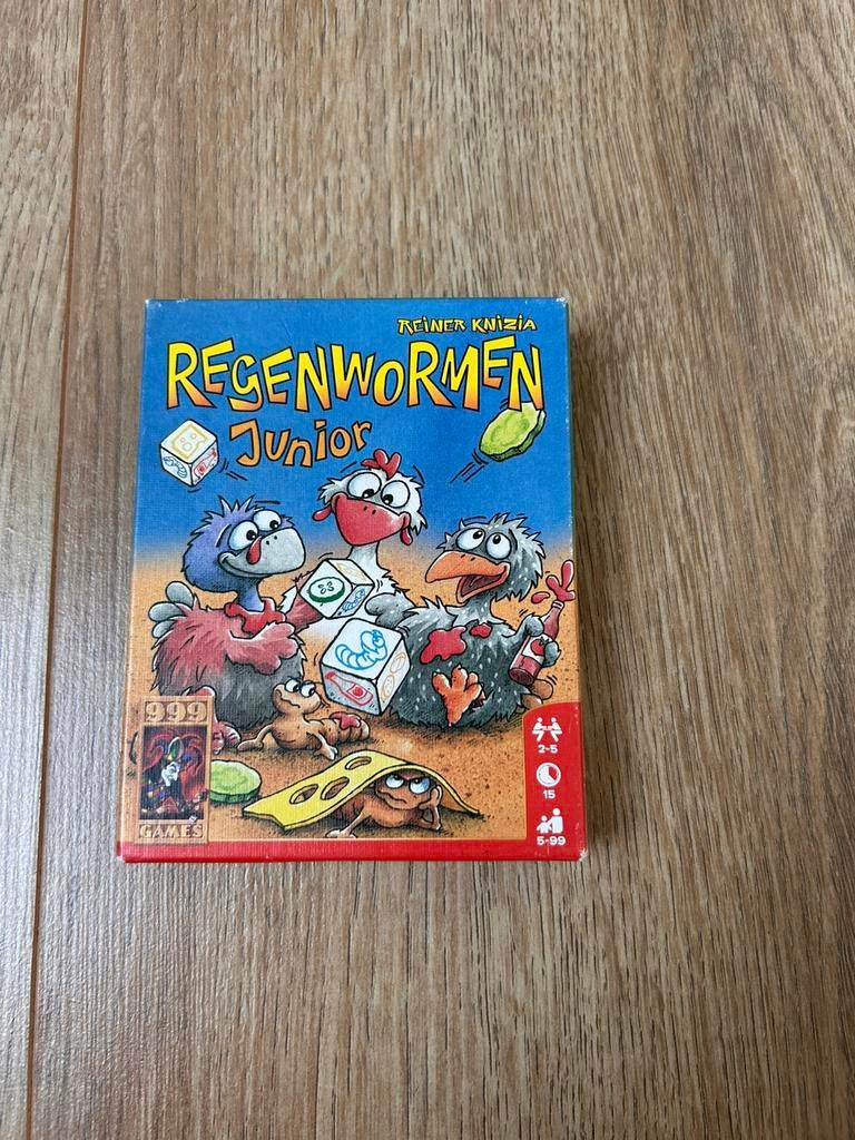Regenwormen junior, Hobby en Vrije tijd, Gezelschapsspellen | Kaartspellen, Ophalen, Zo goed als nieuw
