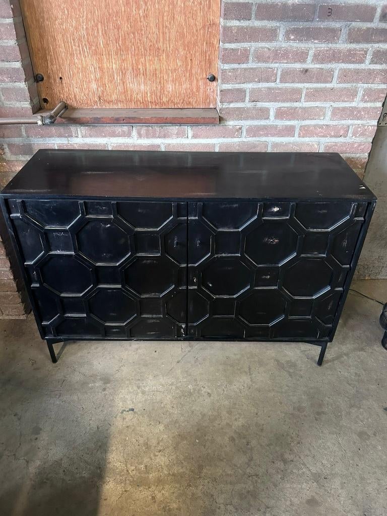 BePureHome dressoir zwart outlet korting, Huis en Inrichting, Kasten | Ladekasten, Ophalen, Vintage, Nieuw, Minder dan 100 cm